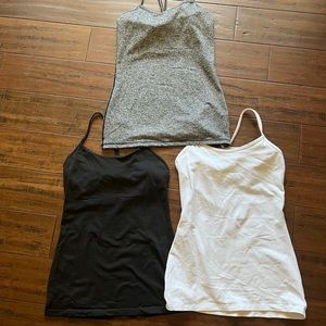3 Lululemon Power Y tanks with built in bra